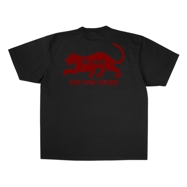 BITE BACK OVERSIZE TEE (RED) - DOUBLE SIDED