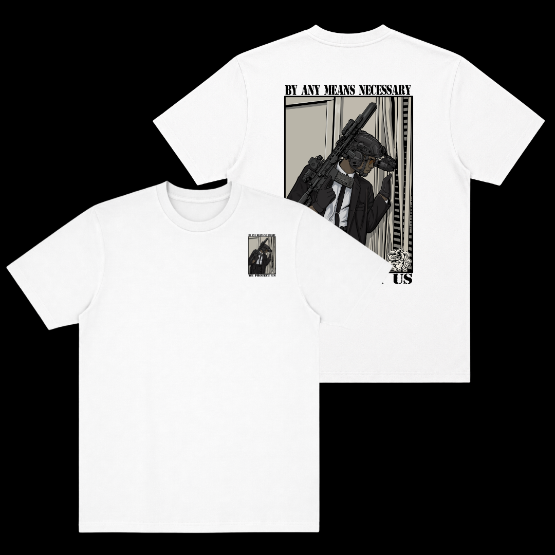 BY ANY MEANS NECESSARY CLASSIC TEE (DOUBLE SIDED)