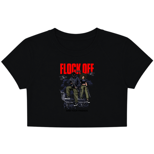 FLOCK OFF BABY TEE (FRONT ONLY) - RED