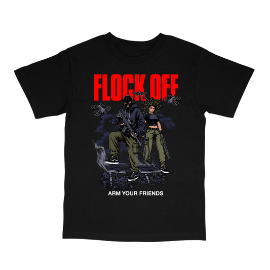 FLOCK OFF CLASSIC TEE (FRONT ONLY) - RED