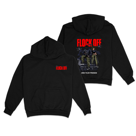FLOCK OFF HOODIE (DOUBLE SIDED) - RED