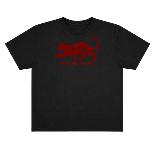 BITE BACK OVERSIZE TEE (FRONT ONLY) - RED