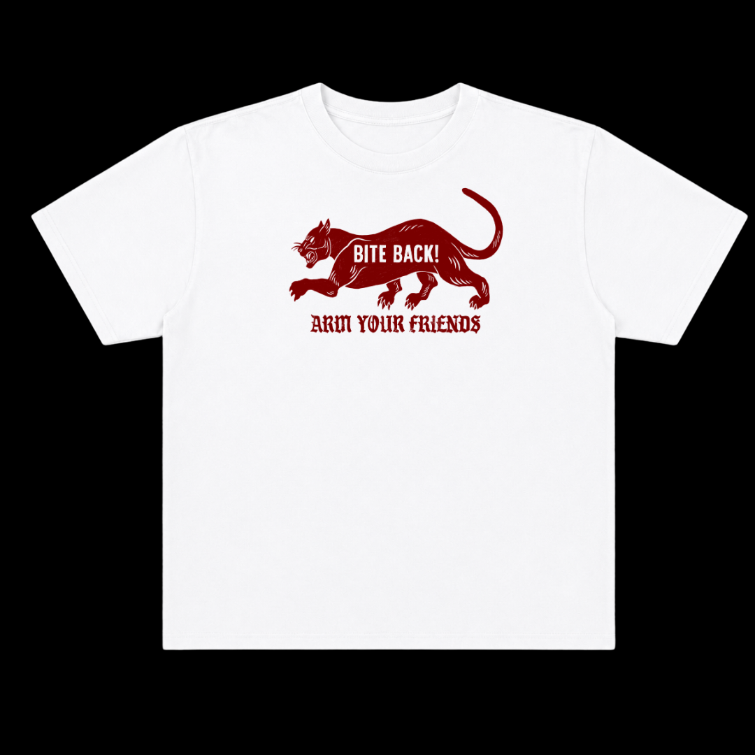 BITE BACK OVERSIZE TEE (FRONT ONLY) - RED
