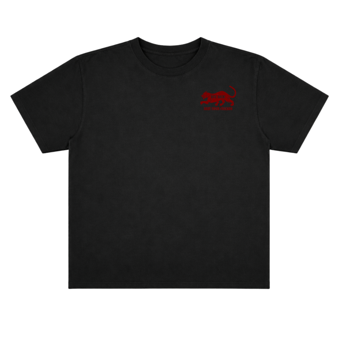 BITE BACK OVERSIZE TEE (DOUBLE SIDED) - RED