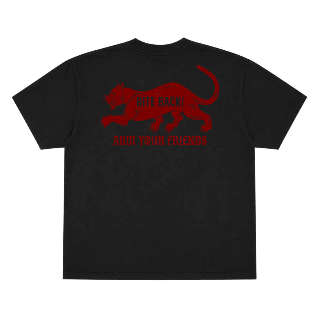 BITE BACK OVERSIZE TEE (DOUBLE SIDED) - RED