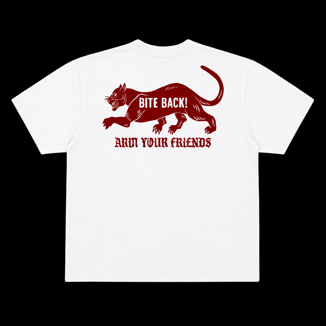 BITE BACK OVERSIZE TEE (DOUBLE SIDED) - RED