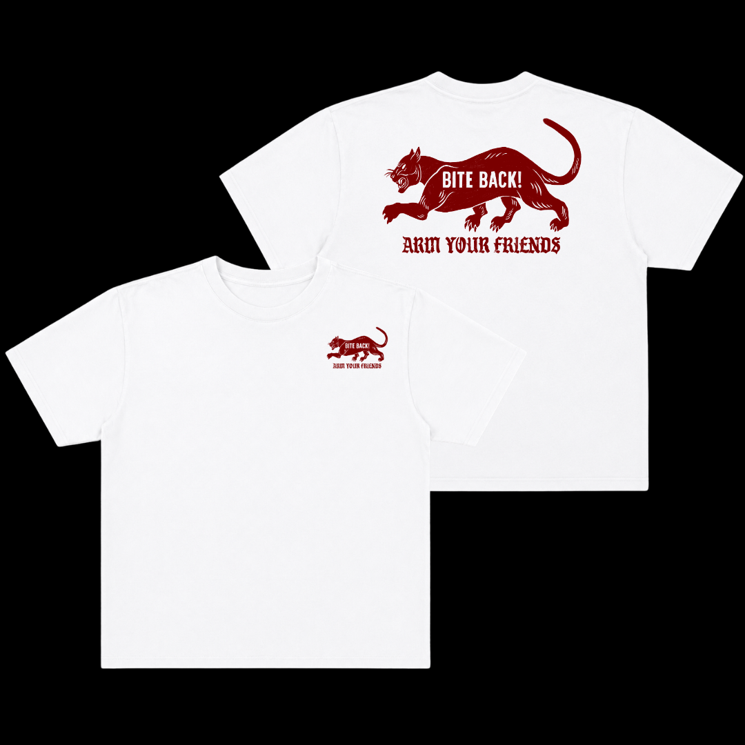 BITE BACK OVERSIZE TEE (DOUBLE SIDED) - RED