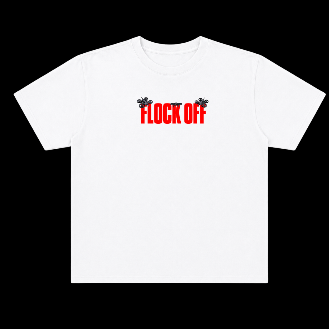 FLOCK OFF OVERSIZE TEE (DOUBLE SIDED) - RED