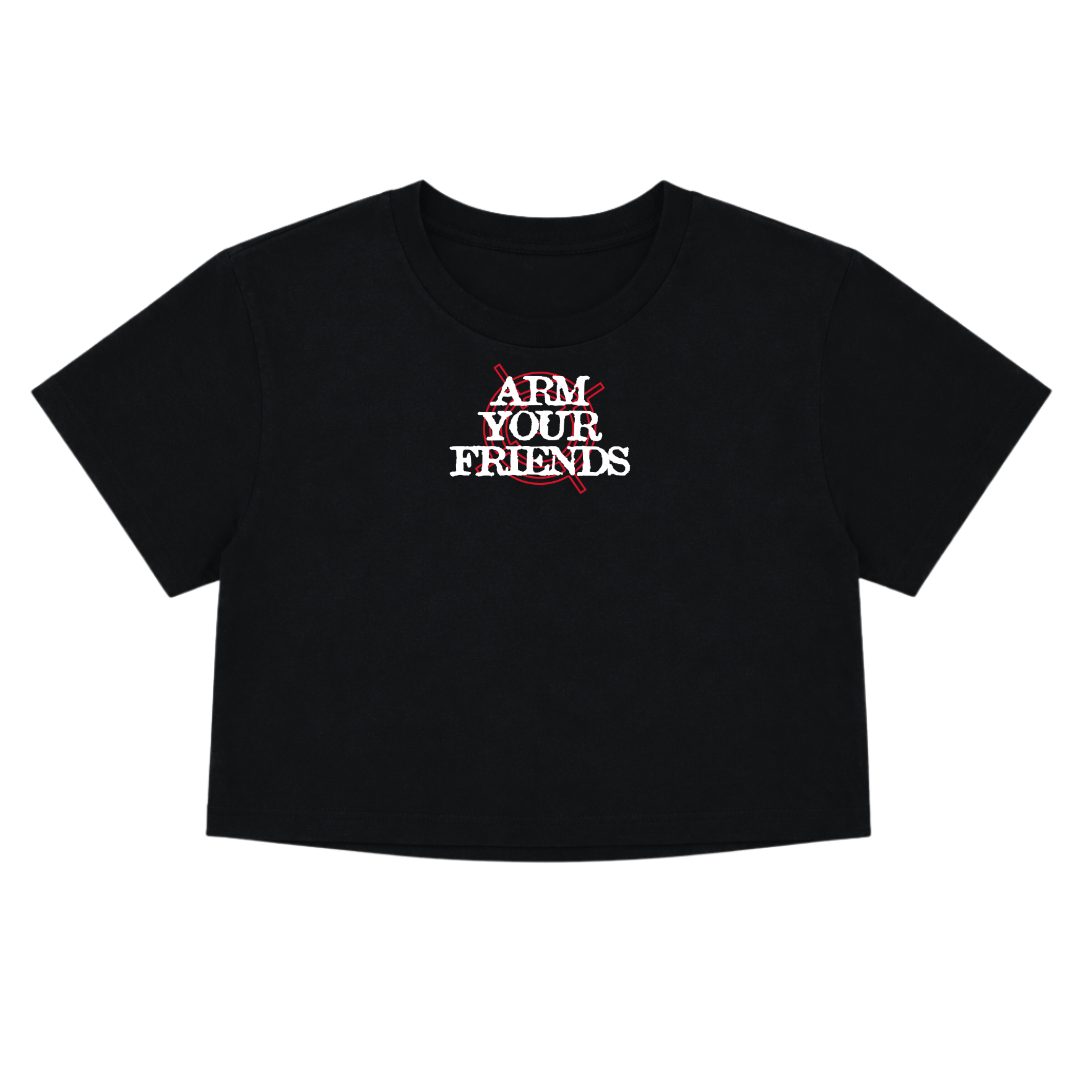 BE PEACEFUL NOT HARMLESS TARGET CROP TEE (FRONT ONLY)