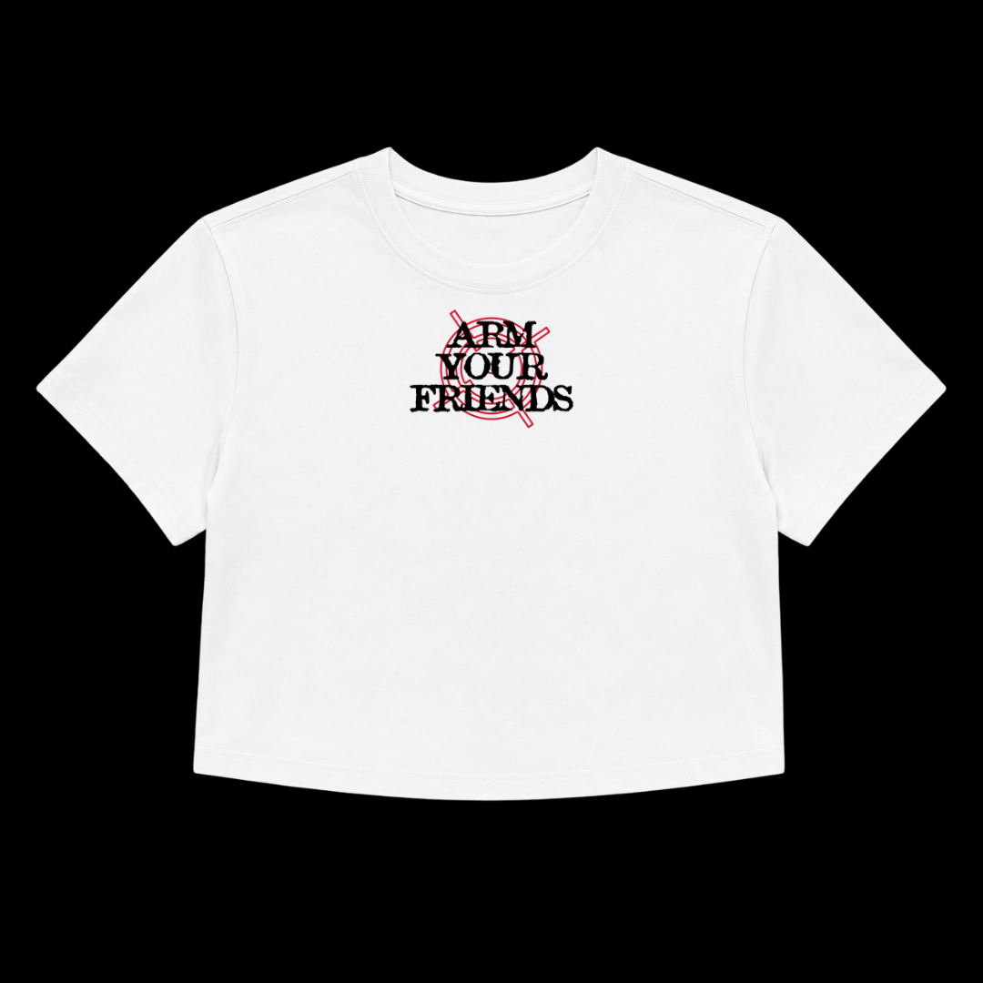 BE PEACEFUL NOT HARMLESS TARGET CROP TEE (FRONT ONLY)