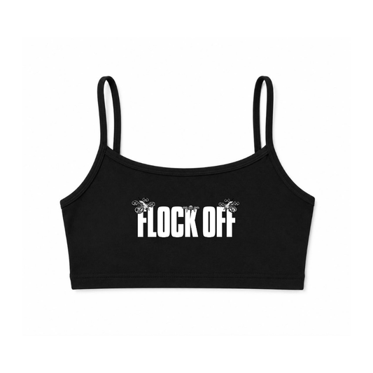 FLOCK OFF BRALETTE - WHITE