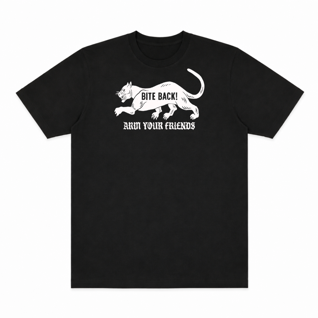 BITE BACK CLASSIC TEE (FRONT ONLY) - BLACK AND WHITE