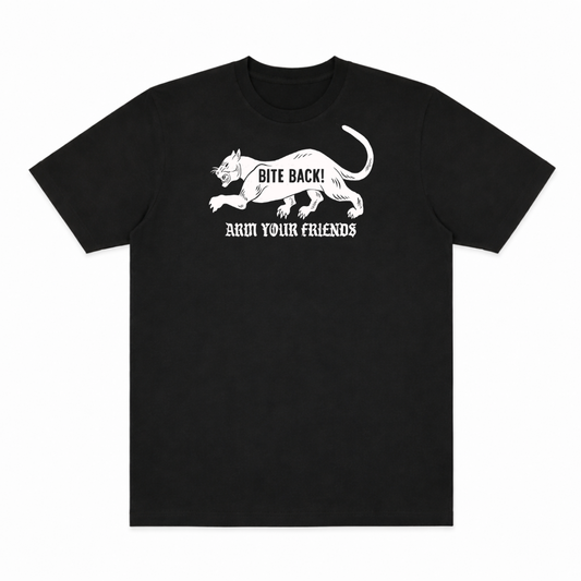 BITE BACK CLASSIC TEE (FRONT ONLY) - BLACK AND WHITE