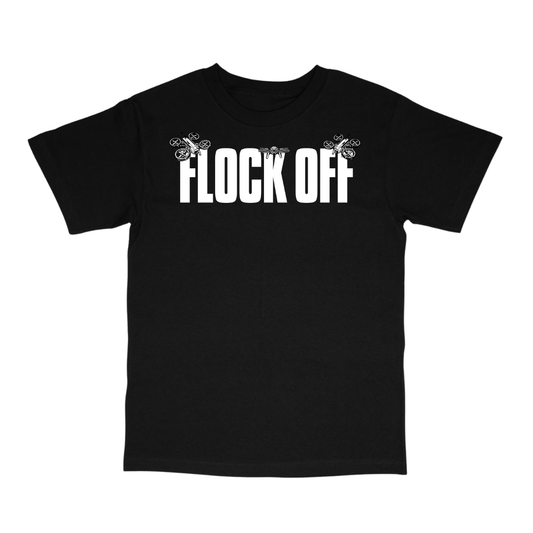 FLOCK OFF CLASSIC TEE (FRONT ONLY) - WHITE TEXT