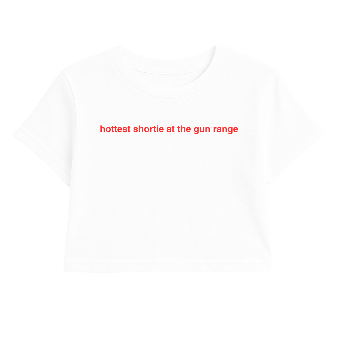 HOTTEST SHORTIE AT THE G*N RANGE CROP TEE RED