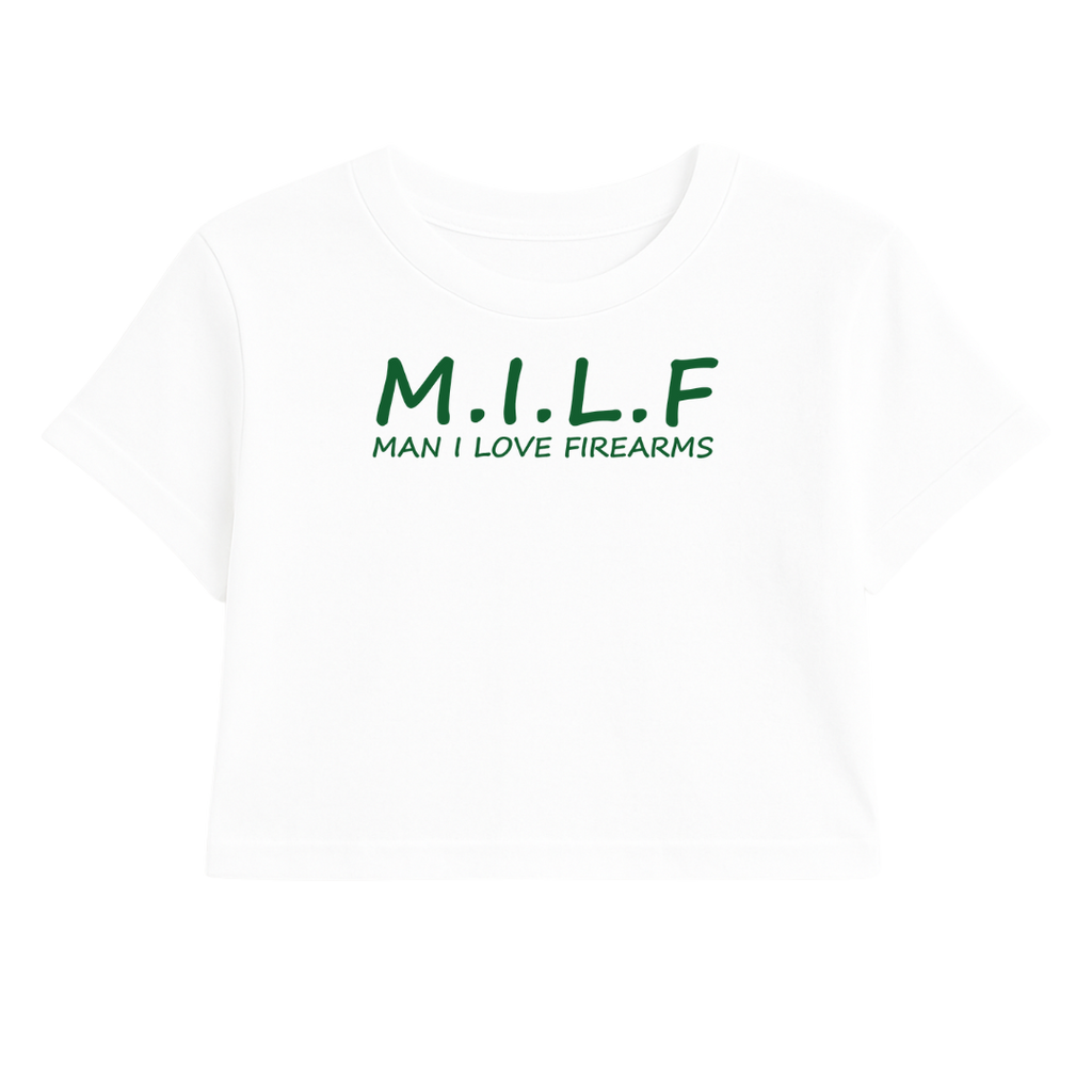 M.I.L.F CROP TEE (GREEN FONT)