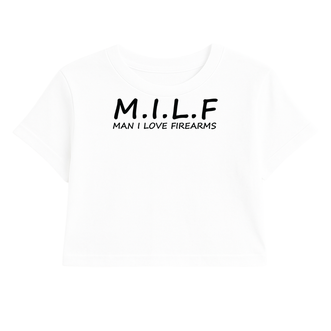 M.I.L.F CROP TEE (MONOCHROME)