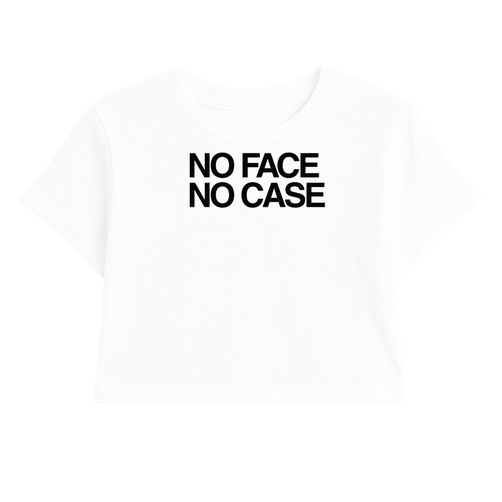 NO FACE NO CASE CROP TEE (MONOCHROME)