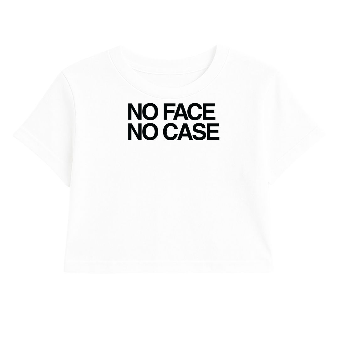 NO FACE NO CASE CROP TEE (MONOCHROME)