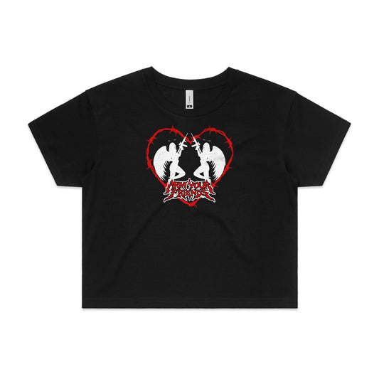 WWSB ANGEL PREMIUM CROP TEE (FRONT ONLY)