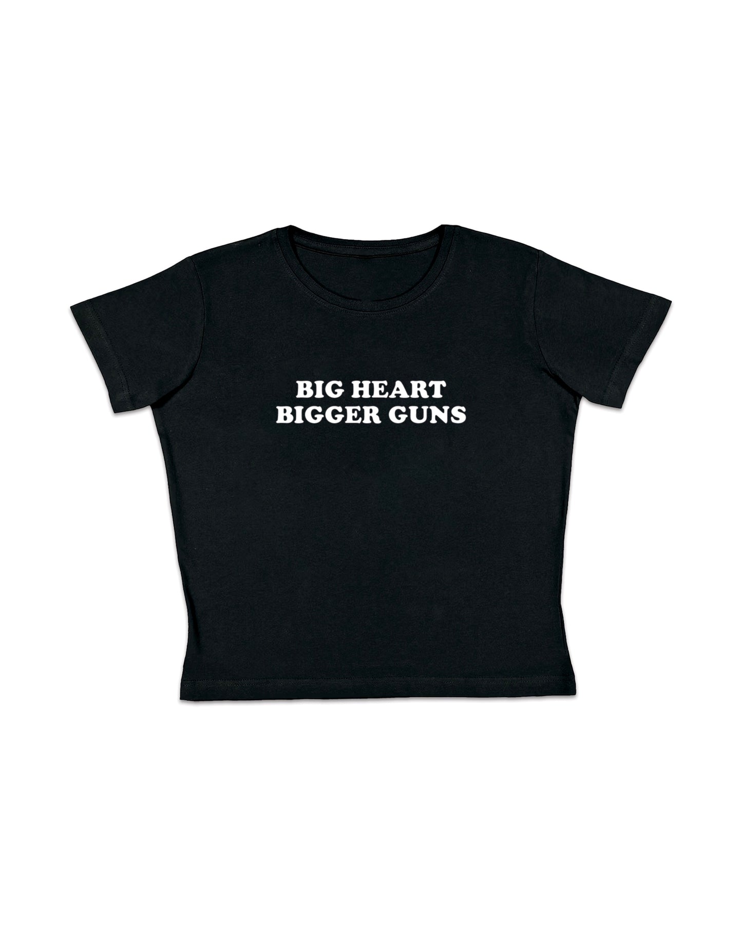 BIG HEART BIGGER GUNS BABY TEE