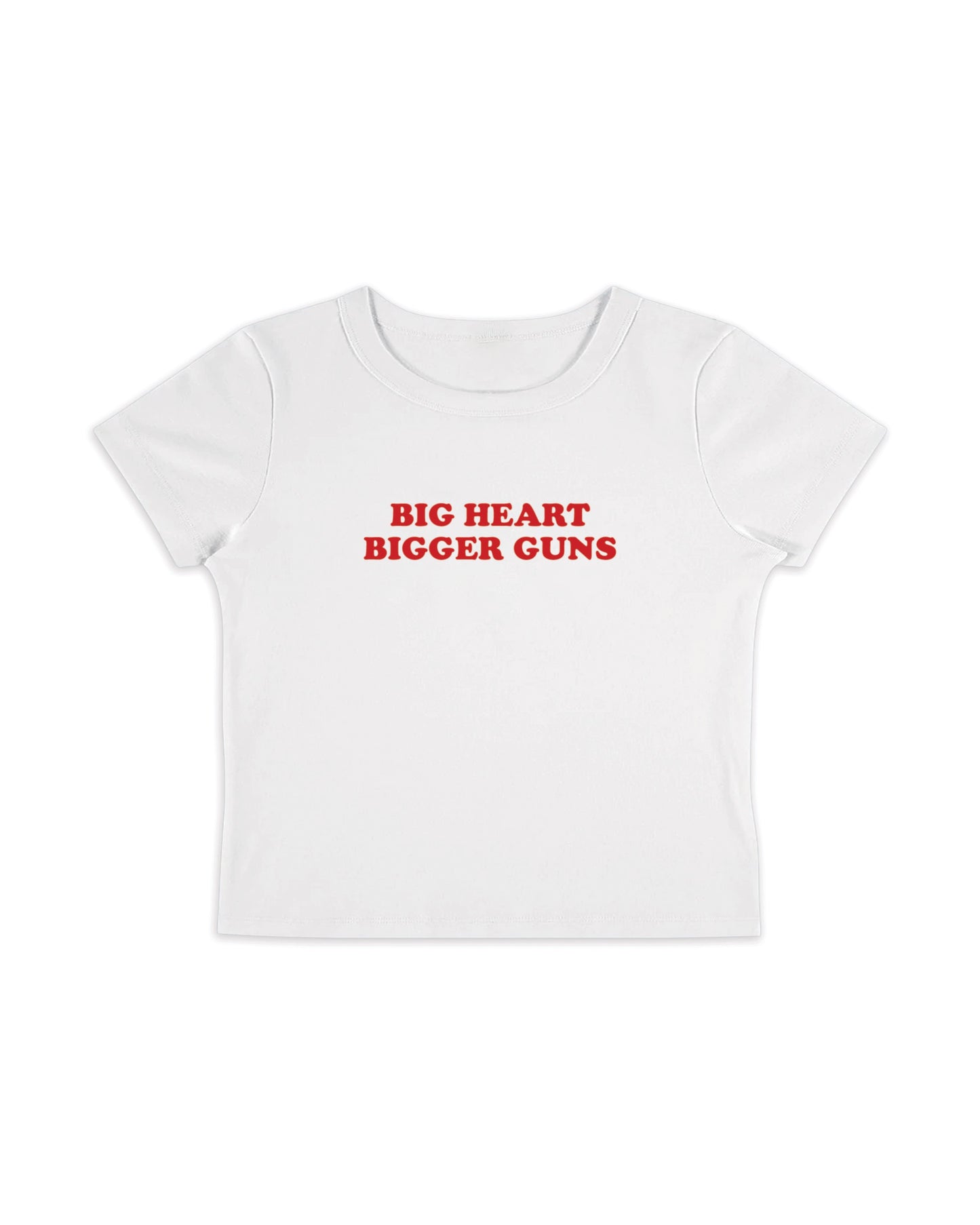 BIG HEART BIGGER GUNS BABY TEE