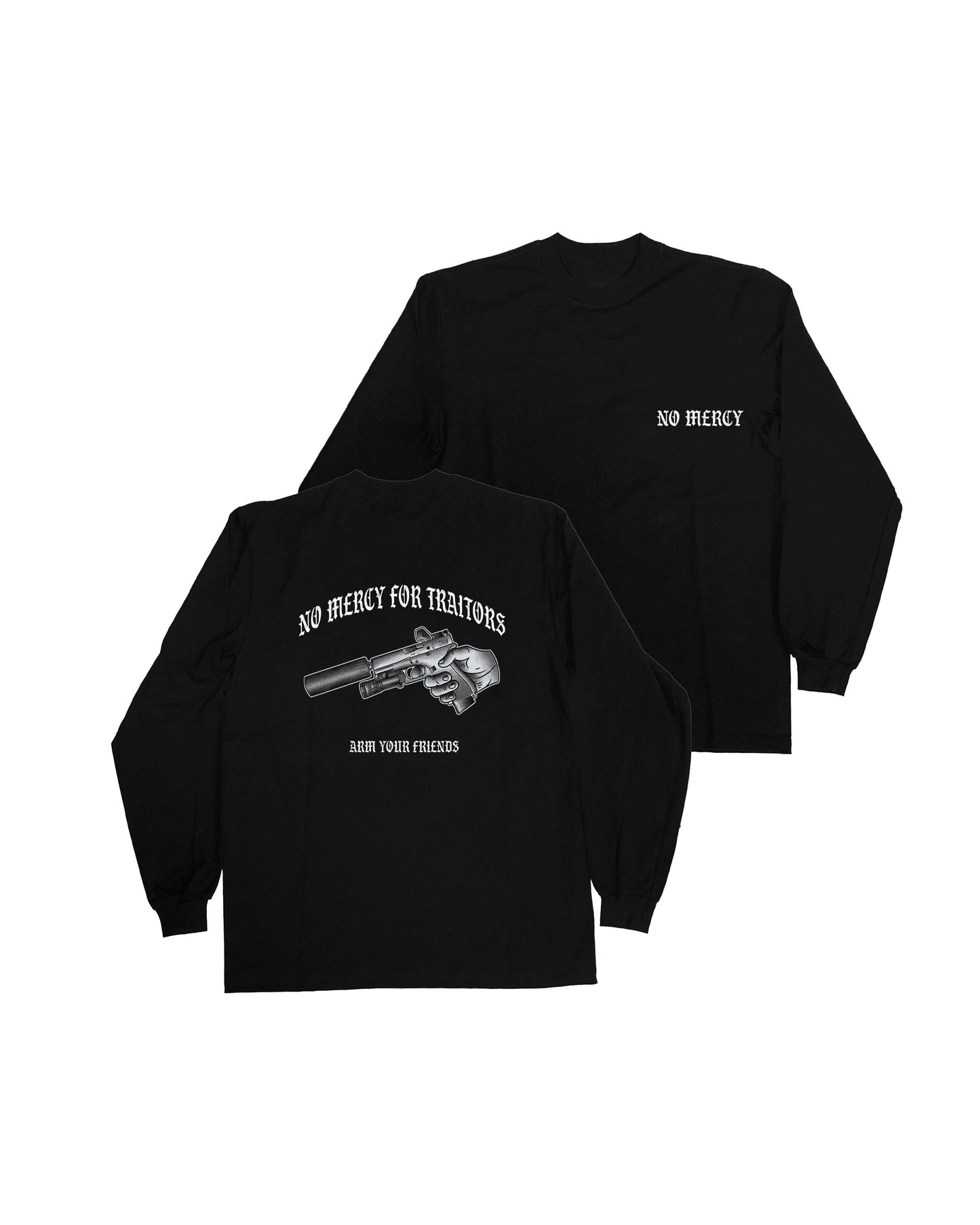 NO MERCY "PREMIUM" LONGSLEEVE TEE (MONOCHROME)