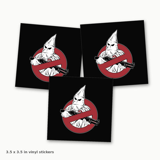 Klux Busters 3.5 inch square vinyl sticker